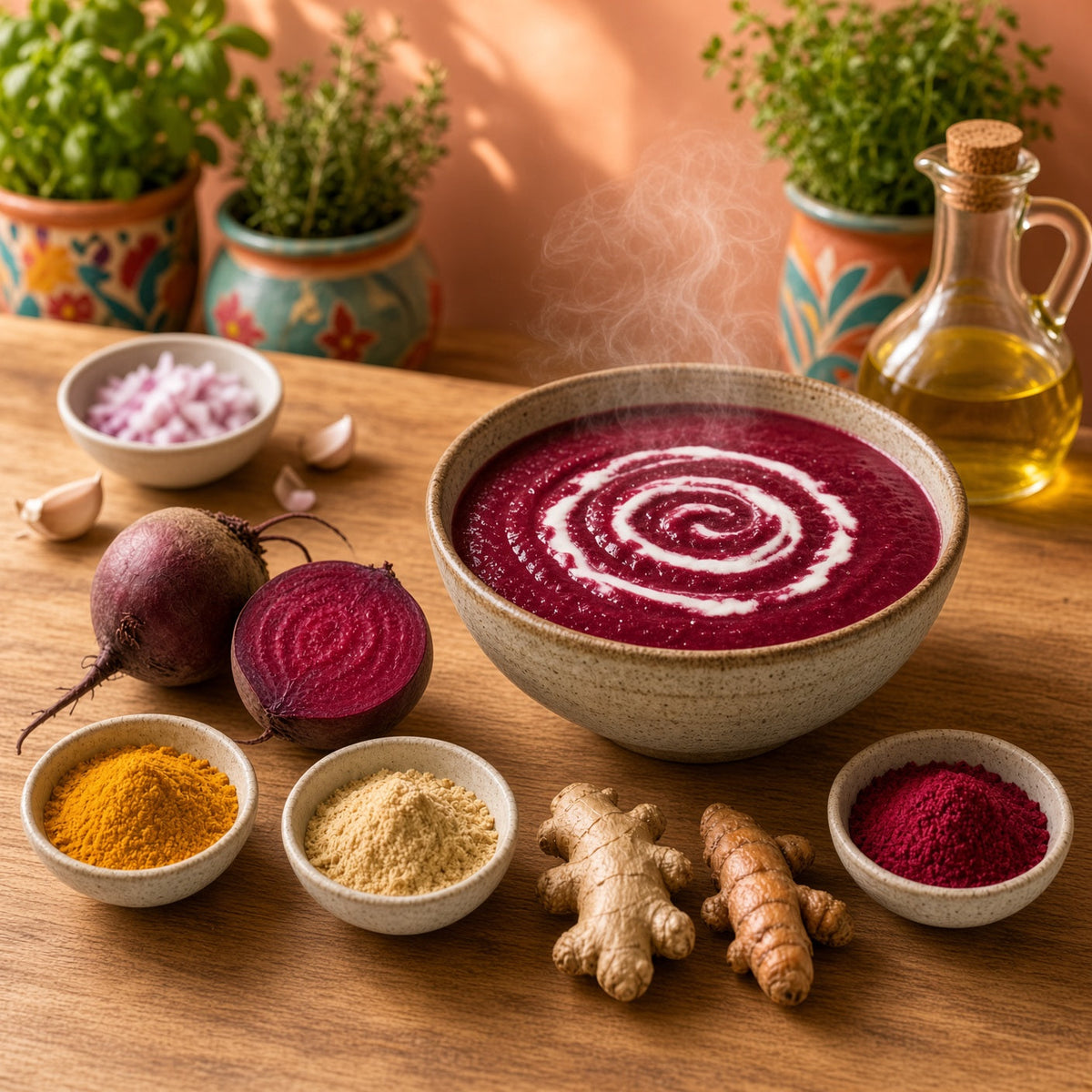 3 Recetas para Combinar Cúrcuma, Jengibre Criollo y Remolacha Micropulverizados